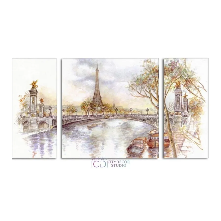 Модульная картина Citydecor Города/Архитектура арт. 6.6 (3 модуля) 60x118 см
