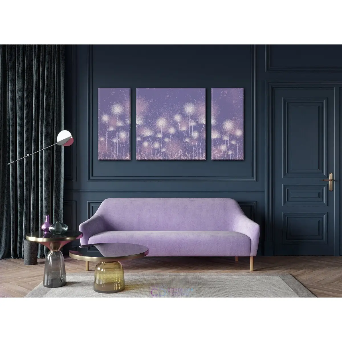 Дизайнерская модульная картина Citydecor Невесомость арт. 6.61 (3 модуля) 60x118 см