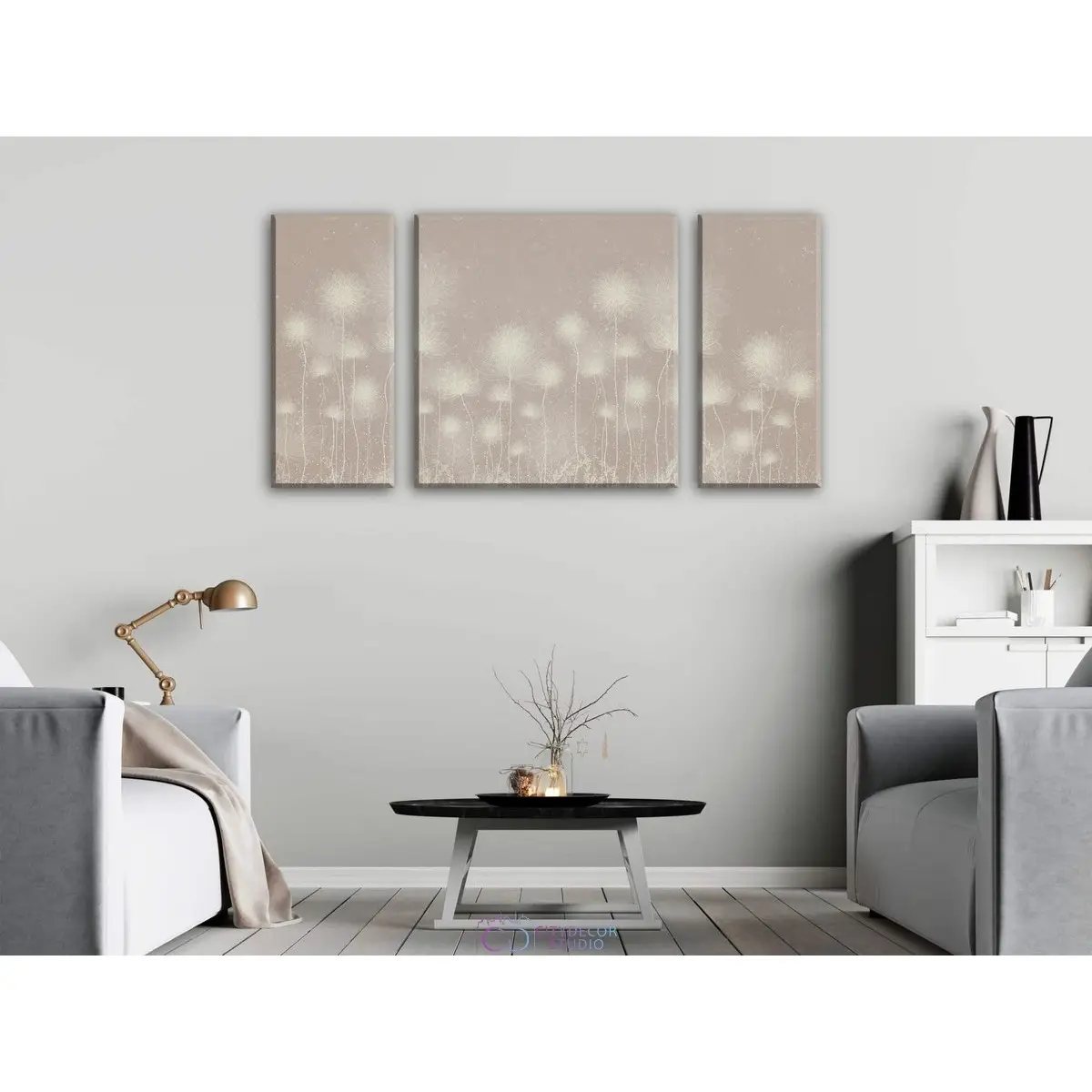 Дизайнерская модульная картина Citydecor Невесомость арт. 6.64 (3 модуля) 60x118 см