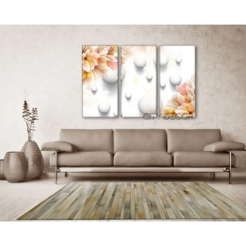 Модульная картина Citydecor Цветы/Растения арт. 7.100 (3 модуля) 75x117 см