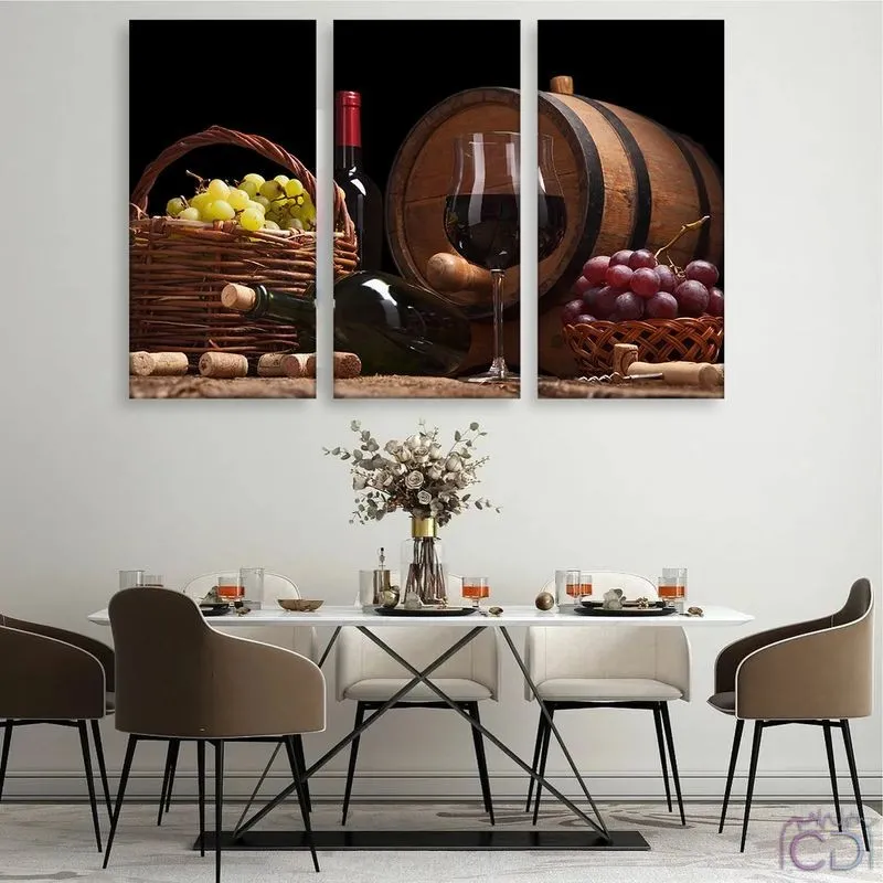 Модульная картина Citydecor Еда/Напитки арт. 7.111 (3 модуля) 75x117 см
