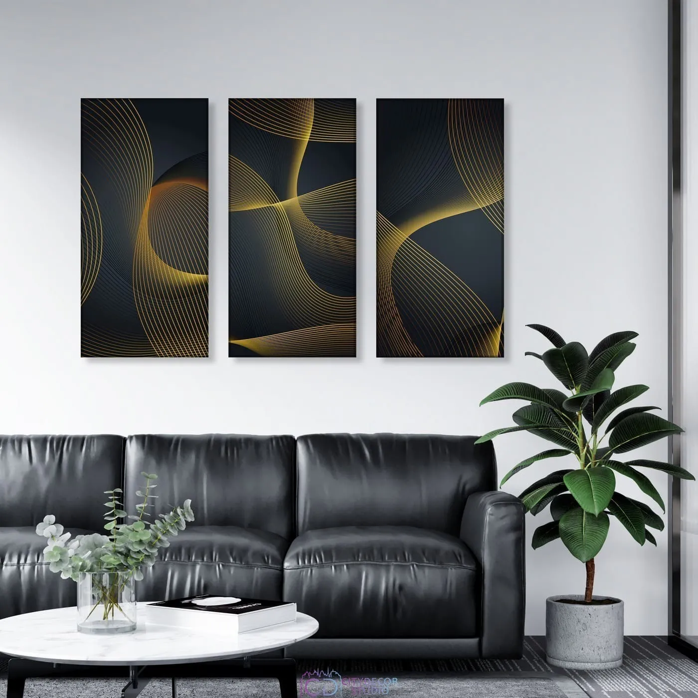 Модульная картина Citydecor Абстракция арт. 7.128 (3 модуля) 75x117 см