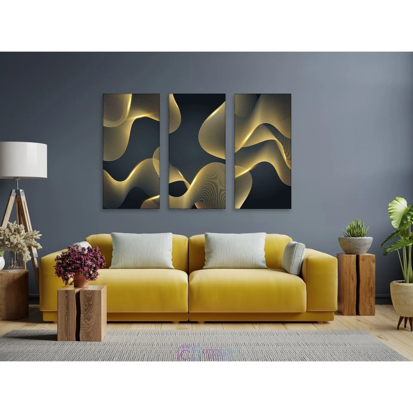 Модульная картина Citydecor Абстракция арт. 7.129 (3 модуля) 75x117 см