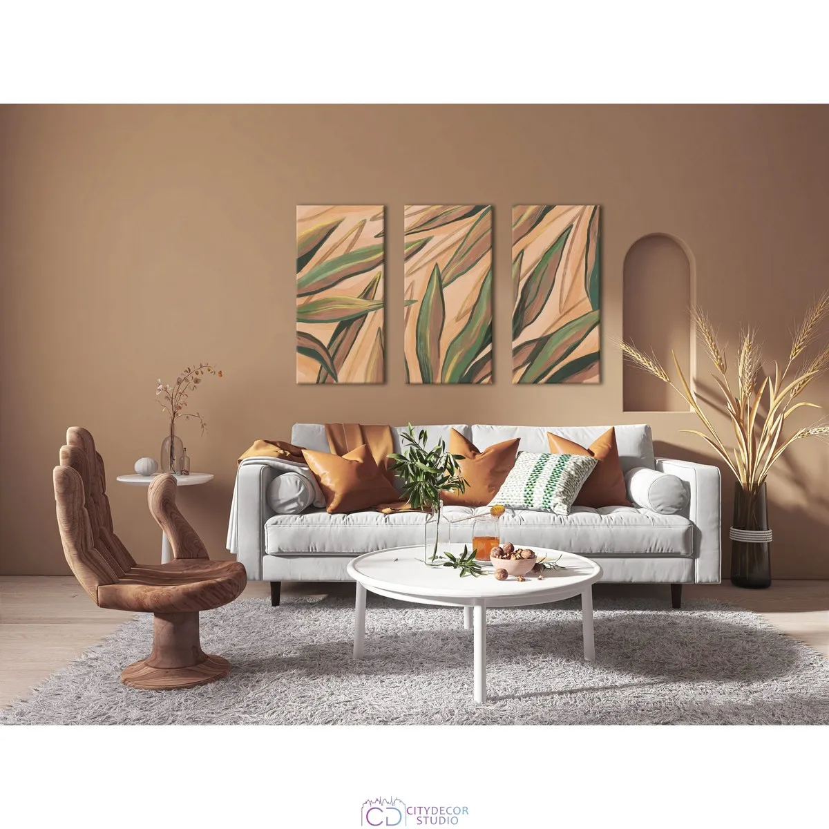 Модульная картина Citydecor Sunset арт. 7.193 (3 модуля) 75x117 см