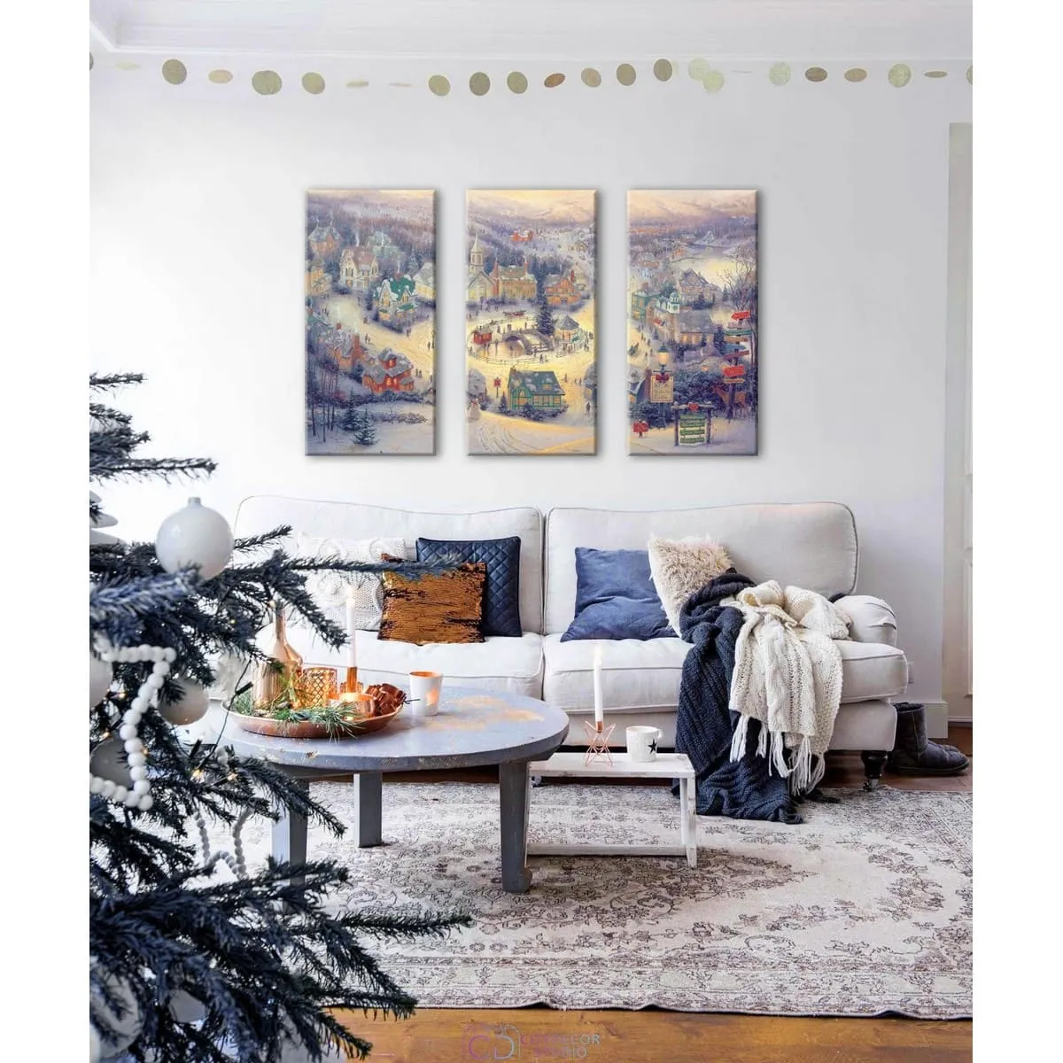 Модульная картина Citydecor Новый Год арт. 7.195 (3 модуля) 75x117 см