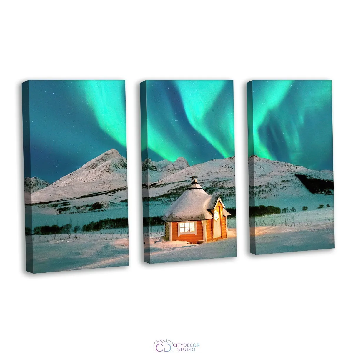 Модульная картина Citydecor Новый Год арт. 7.197 (3 модуля) 75x117 см