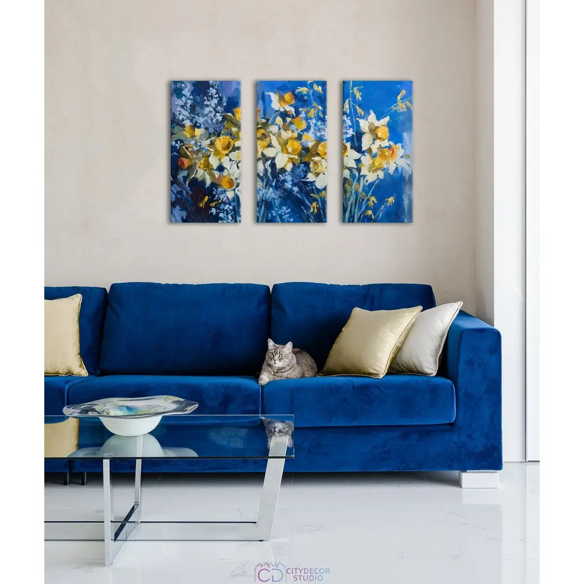 Модульная картина Citydecor Цветы/Растения арт.7.201 (3 модуля) 75x117 см