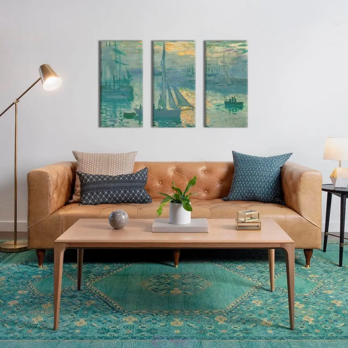 Модульная картина Citydecor "Рассвет", Клод Моне. Репродукция, арт. 7.212 (3 модуля) 75x117 см