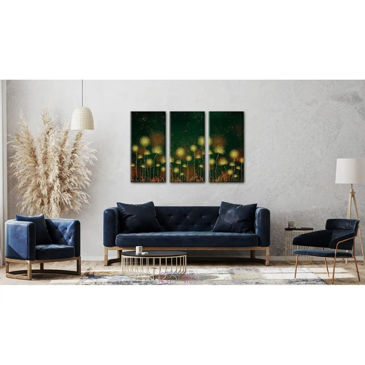 Дизайнерская модульная картина Citydecor Невесомость арт. 7.214 (3 модуля) 75x117 см