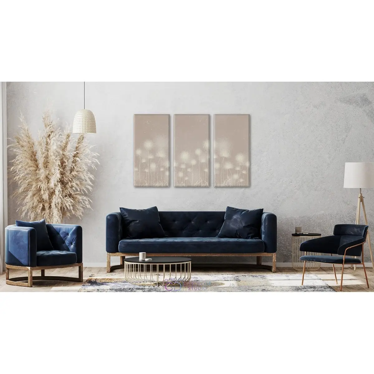 Дизайнерская модульная картина Citydecor Невесомость арт. 7.220 (3 модуля) 75x117 см