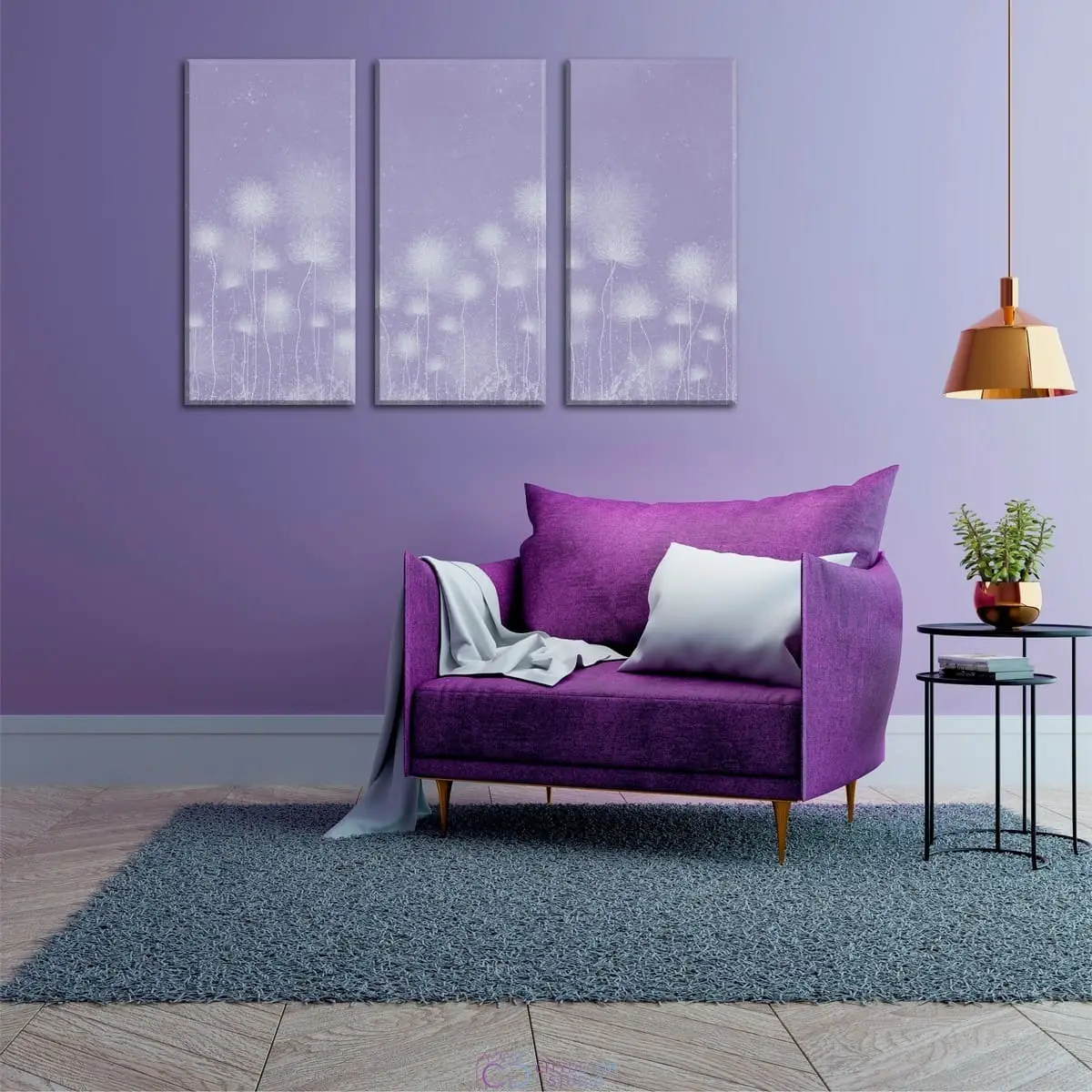Дизайнерская модульная картина Citydecor Невесомость арт. 7.221 (3 модуля) 75x117 см