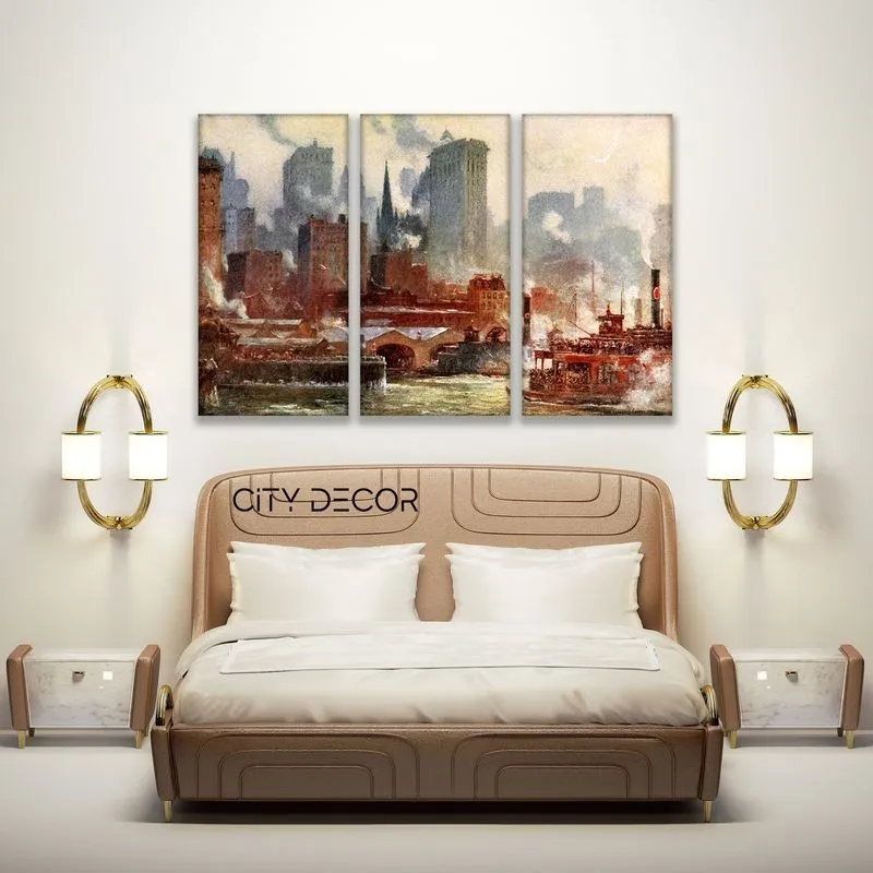 Модульная картина Citydecor Города/Архитектура арт. 7.48 (3 модуля) 75x117 см