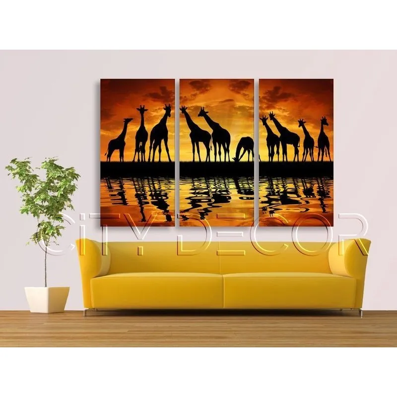 Модульная картина Citydecor Животные/Птицы арт. 7.62 (3 модуля) 75x117 см