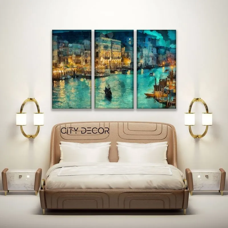 Модульная картина Citydecor Море/Водопады арт. 7.66 (3 модуля) 75x117 см