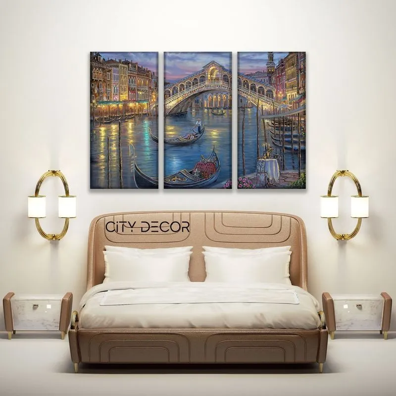 Модульная картина Citydecor Море/Водопады арт. 7.67 (3 модуля) 75x117 см