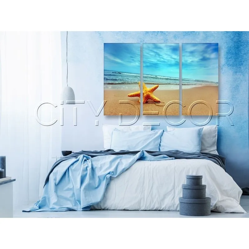 Модульная картина Citydecor Море/Водопады арт. 7.70 (3 модуля) 75x117 см