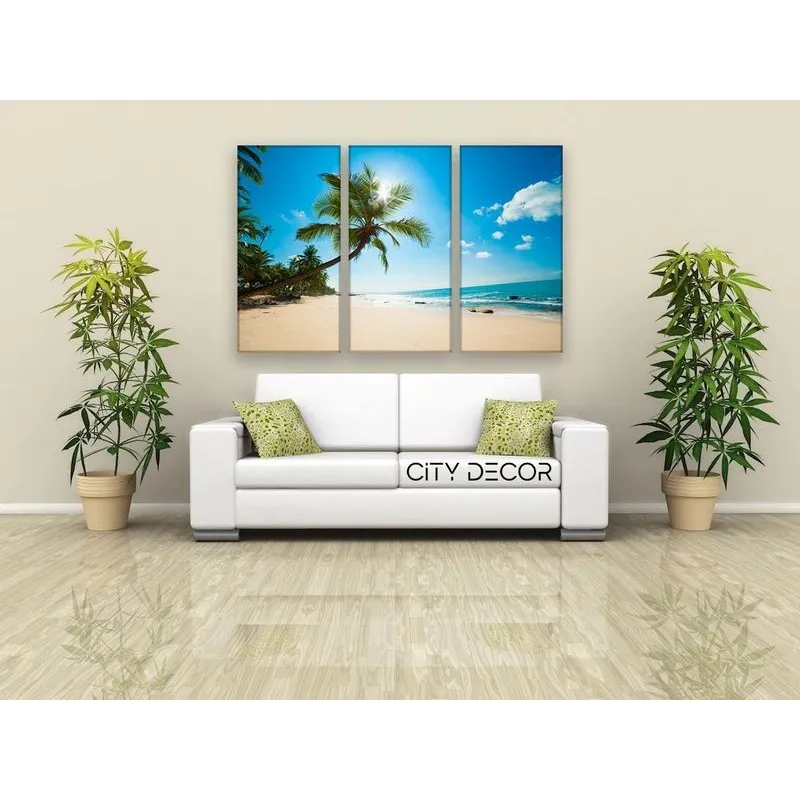 Модульная картина Citydecor Море/Водопады арт. 7.71 (3 модуля) 75x117 см