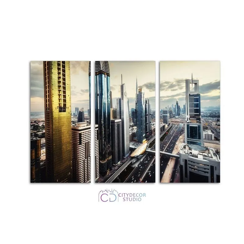 Модульная картина Citydecor Города/Архитектура арт. 7.8 (3 модуля) 75x117 см