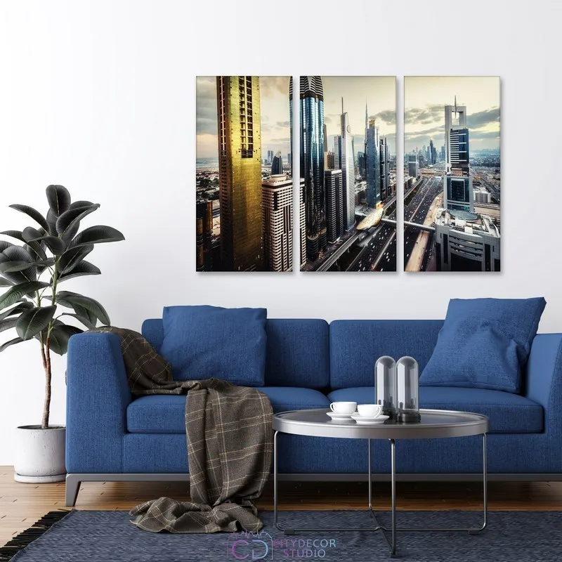 Модульная картина Citydecor Города/Архитектура арт. 7.8 (3 модуля) 75x117 см
