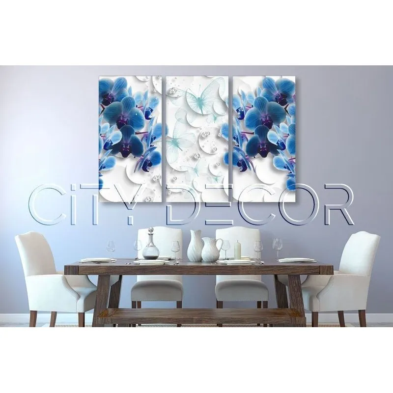 Модульная картина Citydecor Цветы/Растения арт. 7.82 (3 модуля) 75x117 см