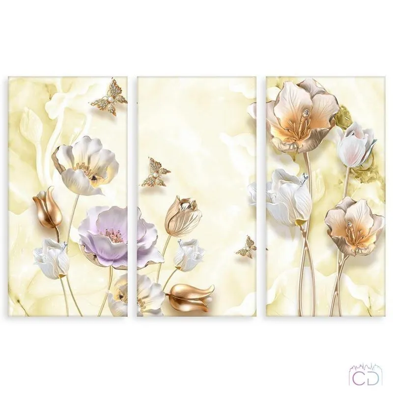 Модульная картина Citydecor Цветы/Растения арт. 7.97 (3 модуля) 75x117 см