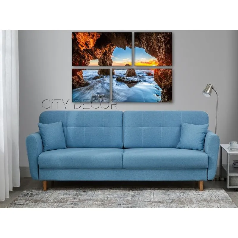 Модульная картина Citydecor Море/Водопады арт. 8.25 (4 модуля) 83x118 см