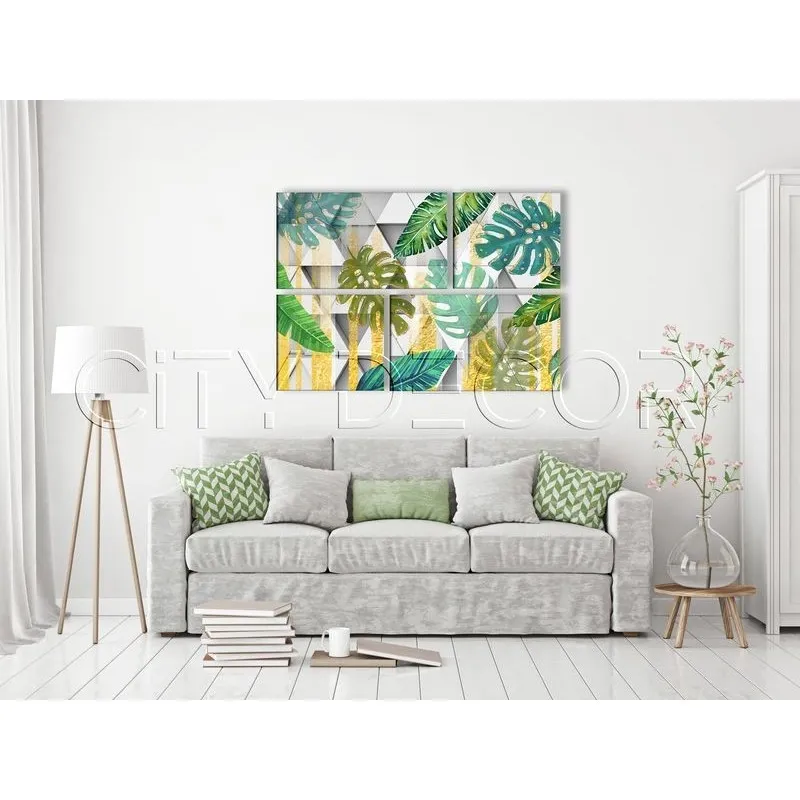 Модульная картина Citydecor Цветы/Растения арт. 8.27 (4 модуля) 83x118 см