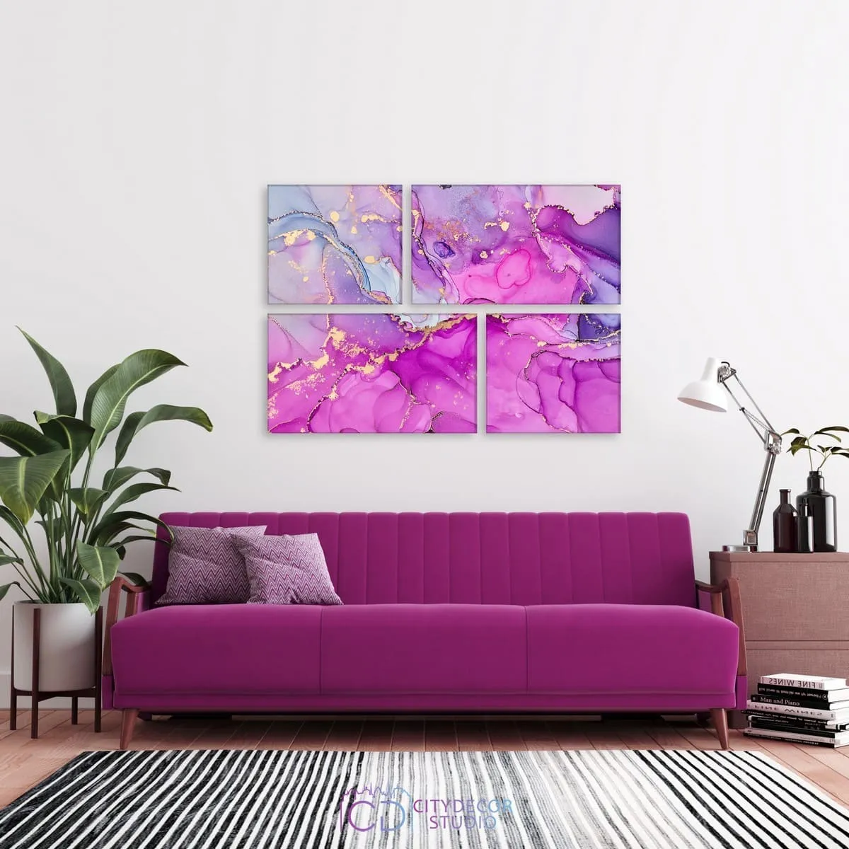 Модульная картина Citydecor Абстракция арт. 8.47 (4 модуля) 83x118 см