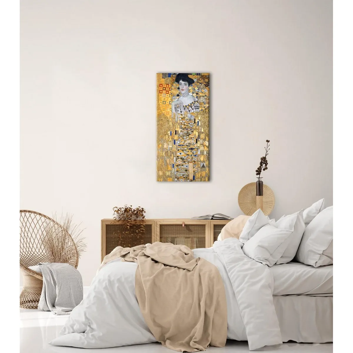 Модульная картина Citydecor "Золотая Адель", Густав Климт. Репродукция, арт. 9.43 (1 модуль) 75x37 см