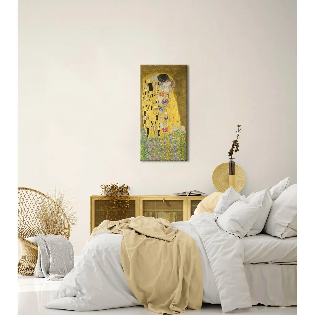 Модульная картина Citydecor "Поцелуй", Густав Климт. Репродукция, арт. 9.44 (1 модуль) 75x37 см