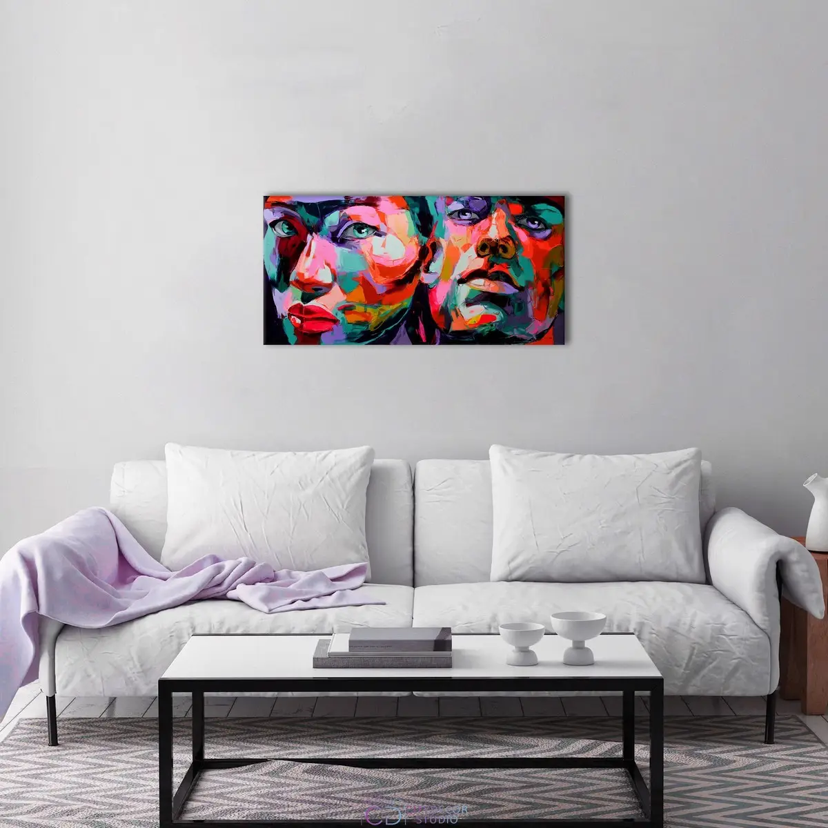 Модульная картина Citydecor Абстракция арт.9.46 (1 модуль) 75x37 см