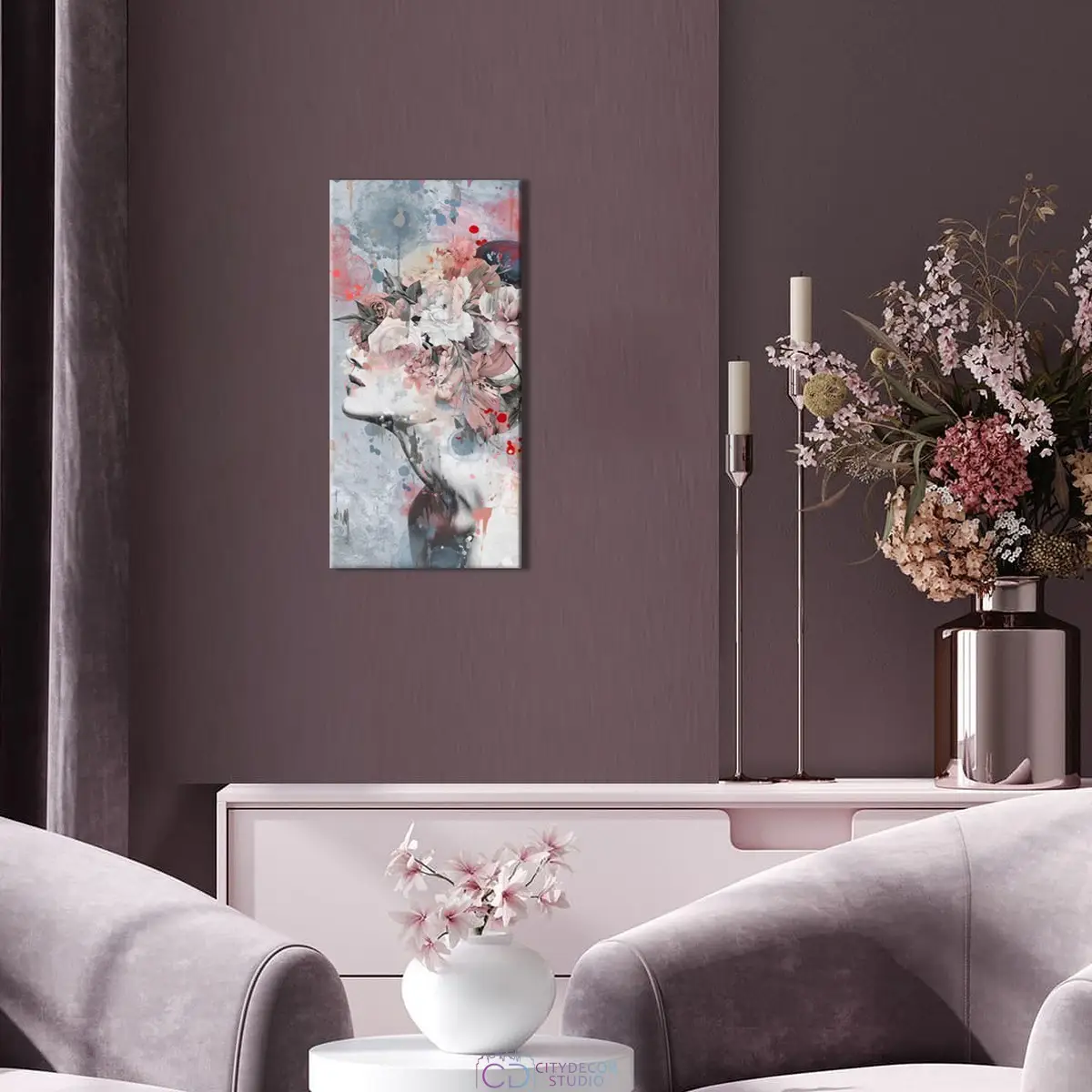 Модульная картина Citydecor Абстракция арт. 9.68 (1 модуль) 75x37 см