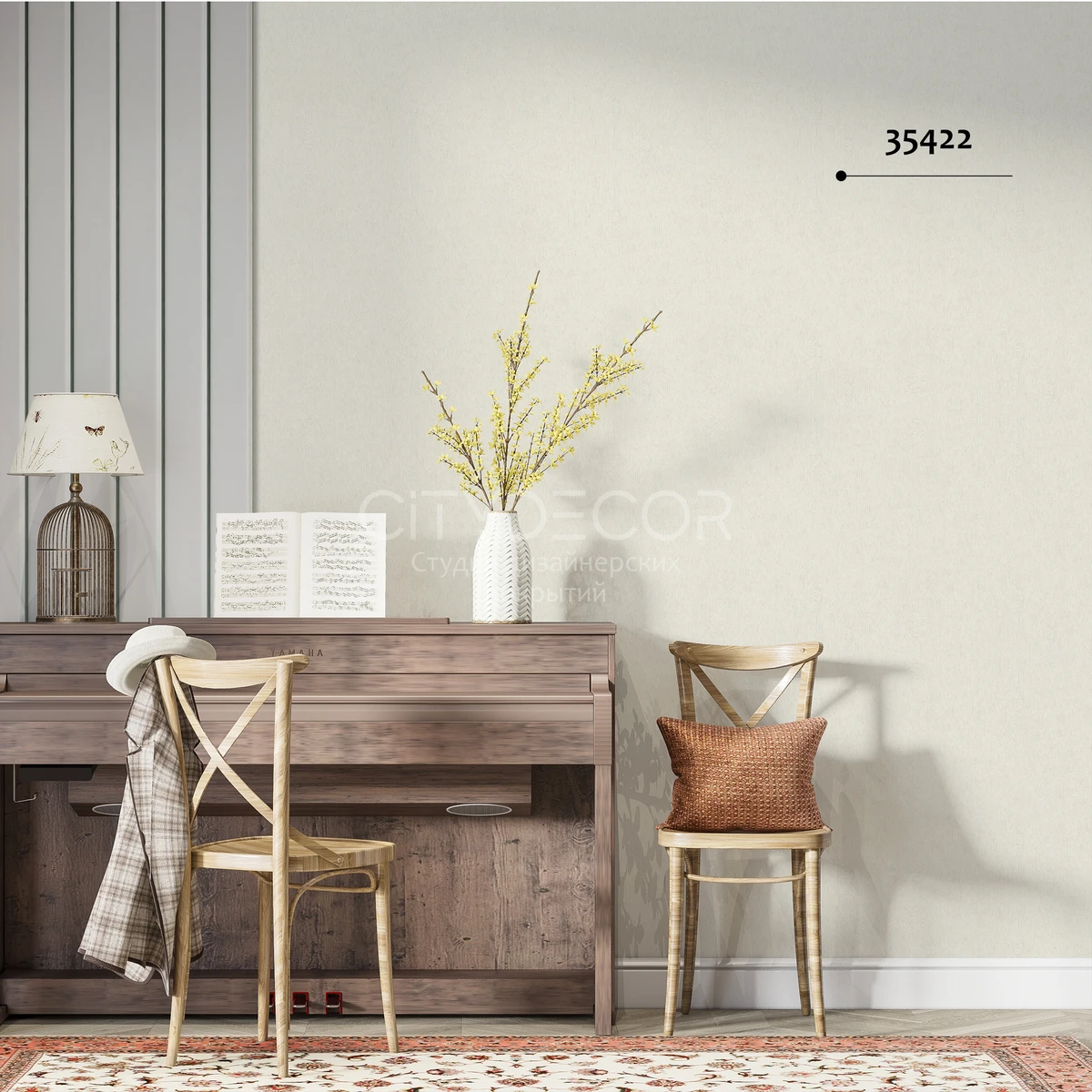 Обои Marburg Aura 35422 виниловые на флизелине горячего тиснения 1,06x10,05м