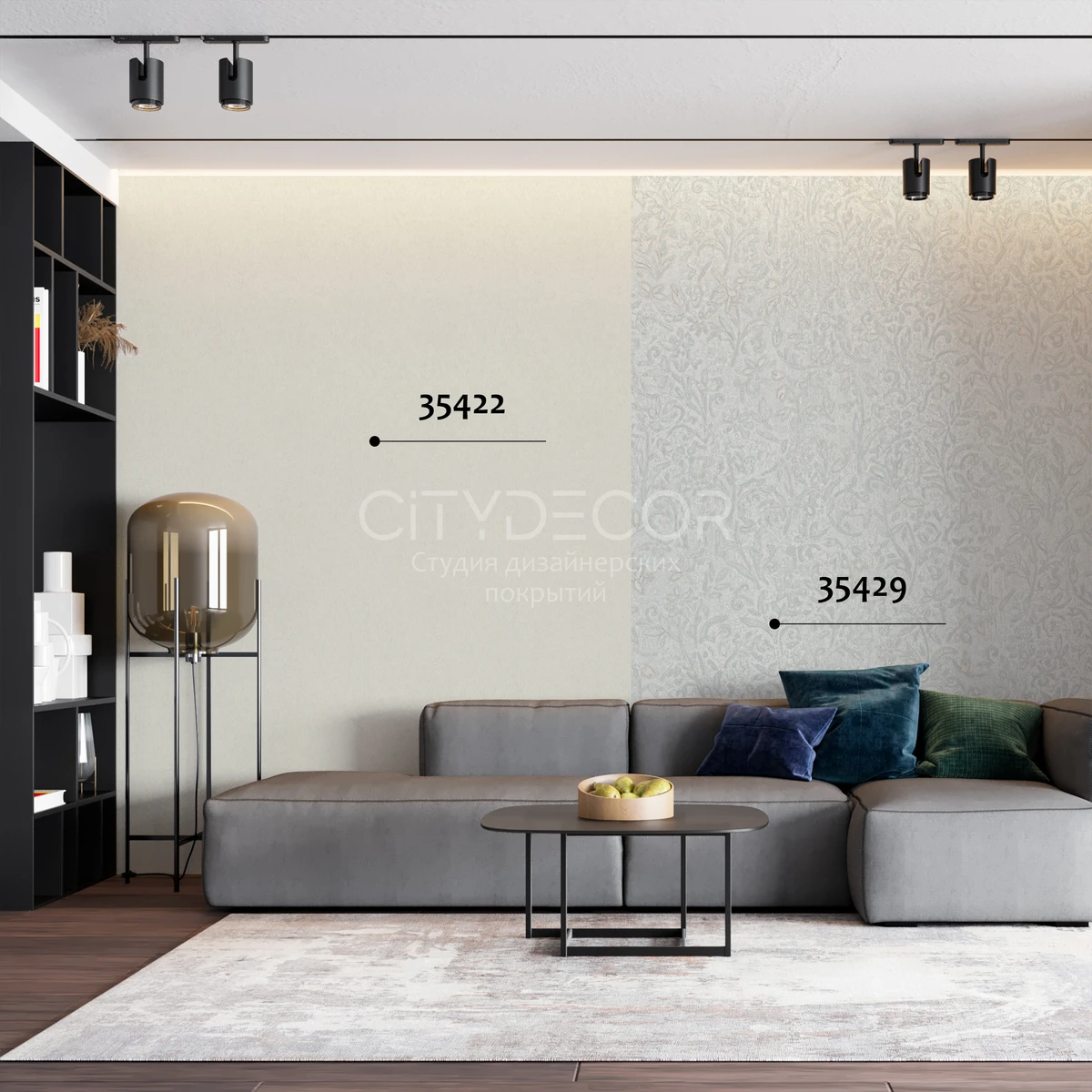 Обои Marburg Aura 35422 виниловые на флизелине горячего тиснения 1,06x10,05м