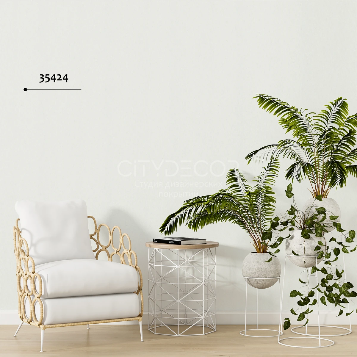 Обои Marburg Aura 35424 виниловые на флизелине горячего тиснения 1,06x10,05м