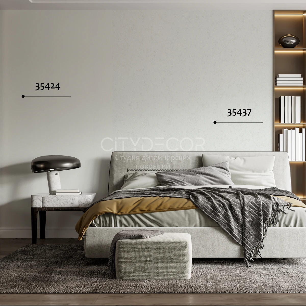 Обои Marburg Aura 35424 виниловые на флизелине горячего тиснения 1,06x10,05м