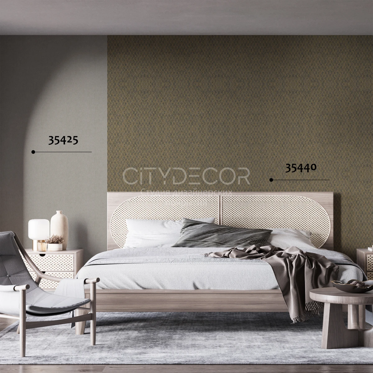 Обои Marburg Aura 35425 виниловые на флизелине горячего тиснения 1,06x10,05м