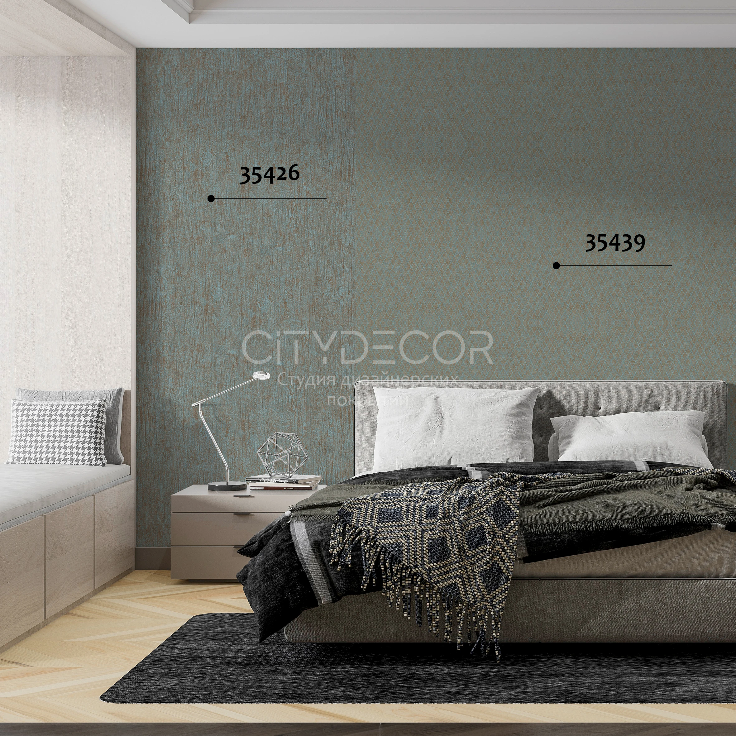 Обои Marburg Aura 35426 виниловые на флизелине горячего тиснения 1,06x10,05м