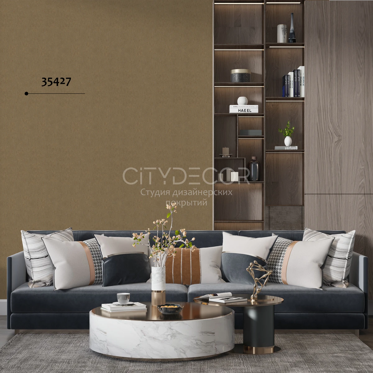 Обои Marburg Aura 35427 виниловые на флизелине горячего тиснения 1,06x10,05м