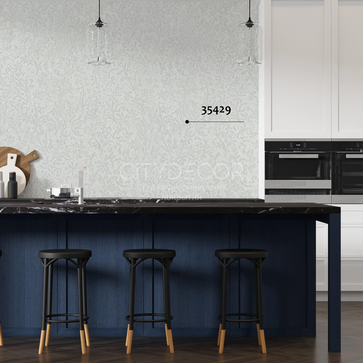 Обои Marburg Aura 35429 виниловые на флизелине горячего тиснения 1,06x10,05м