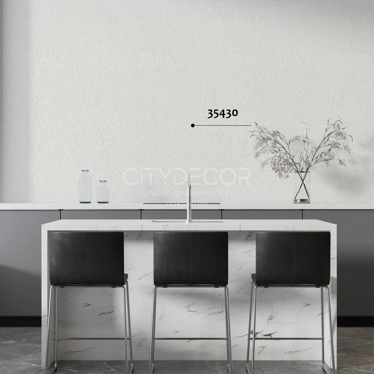 Обои Marburg Aura 35430 виниловые на флизелине горячего тиснения 1,06x10,05м