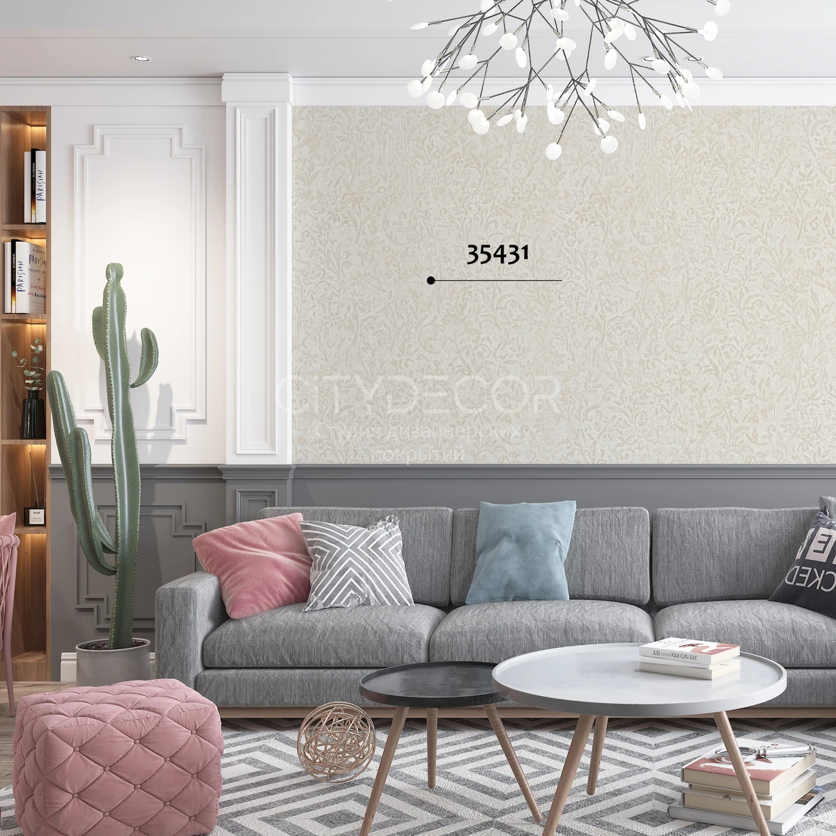 Обои Marburg Aura 35431 виниловые на флизелине горячего тиснения 1,06x10,05м