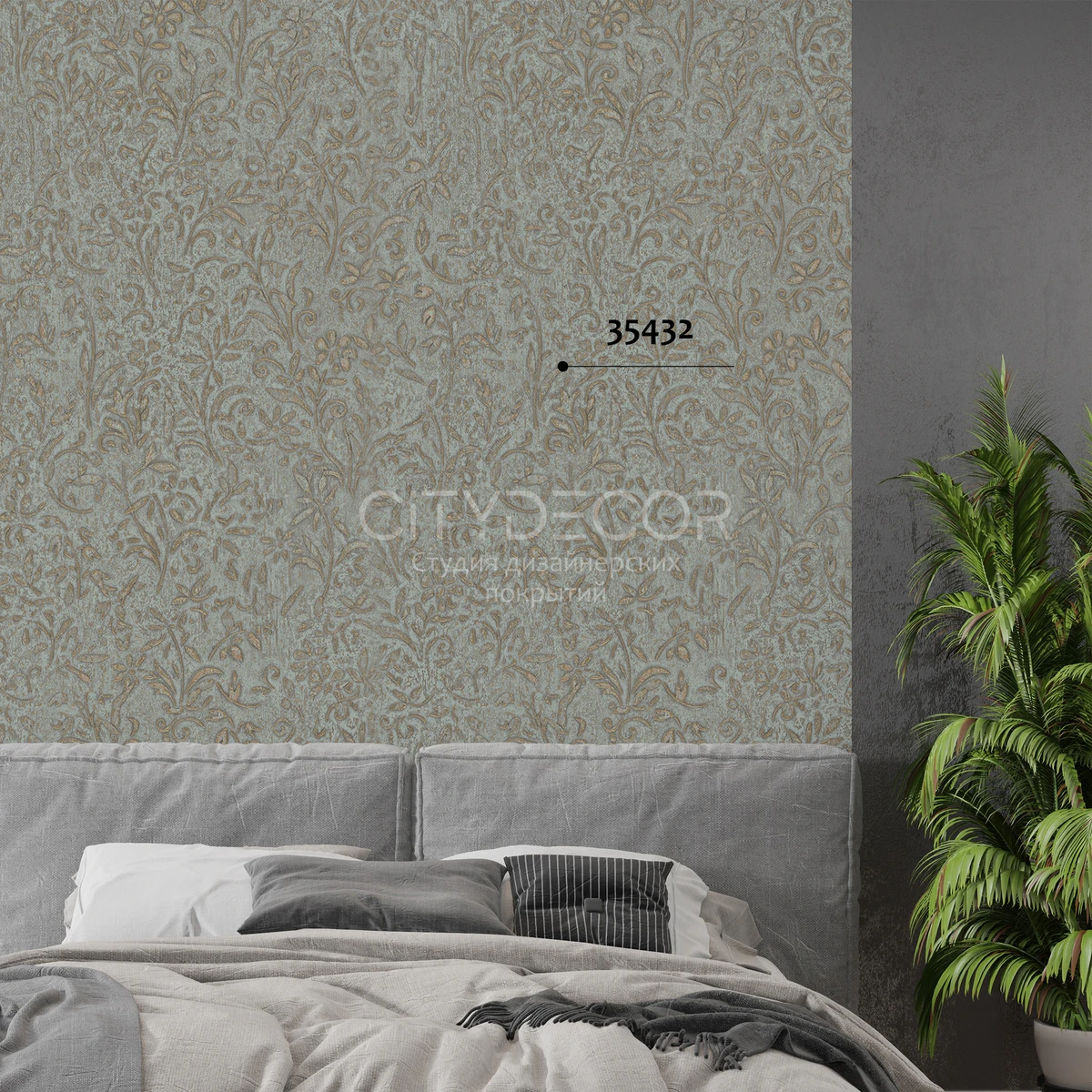 Обои Marburg Aura 35432 виниловые на флизелине горячего тиснения 1,06x10,05м