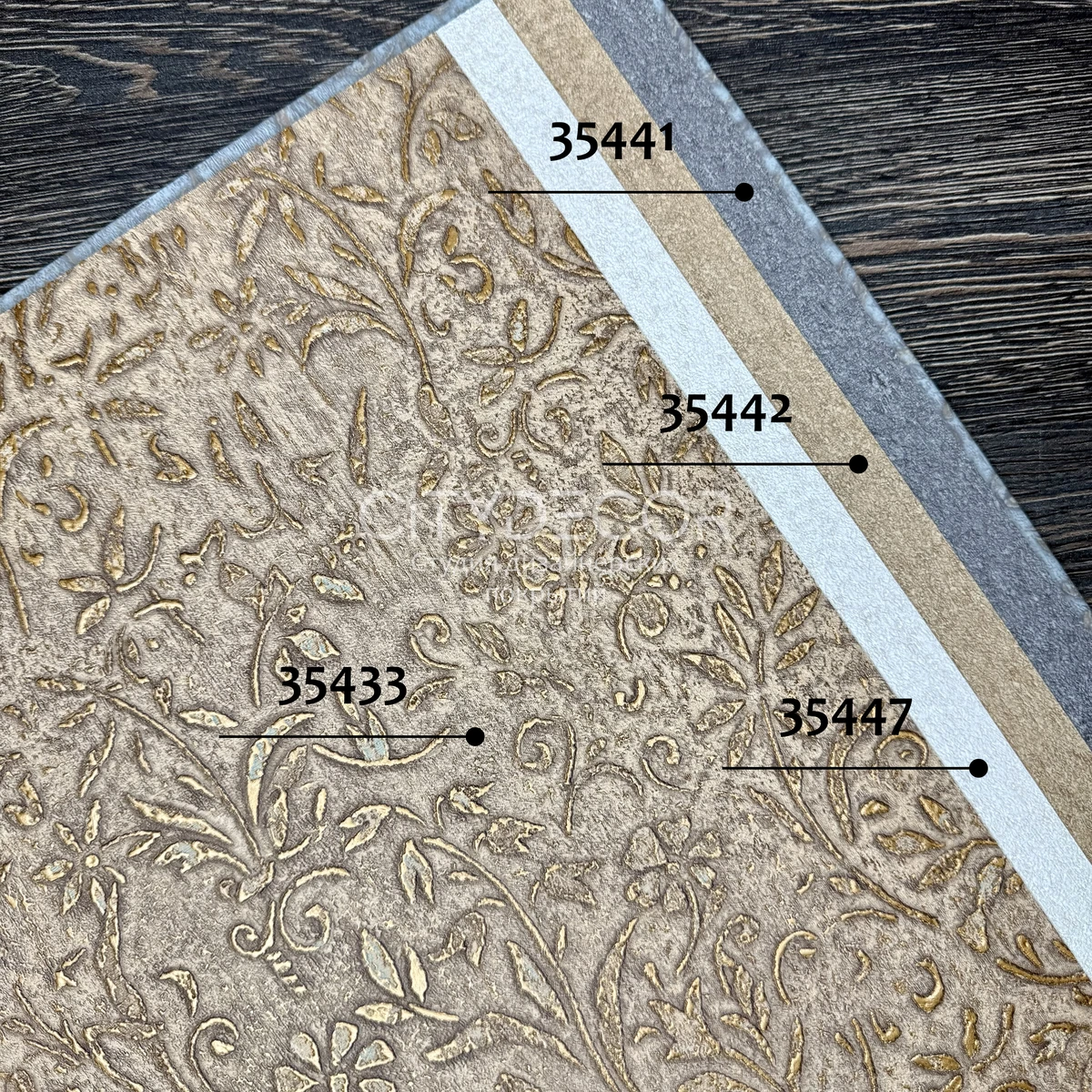 Обои Marburg Aura 35433 виниловые на флизелине горячего тиснения 1,06x10,05м