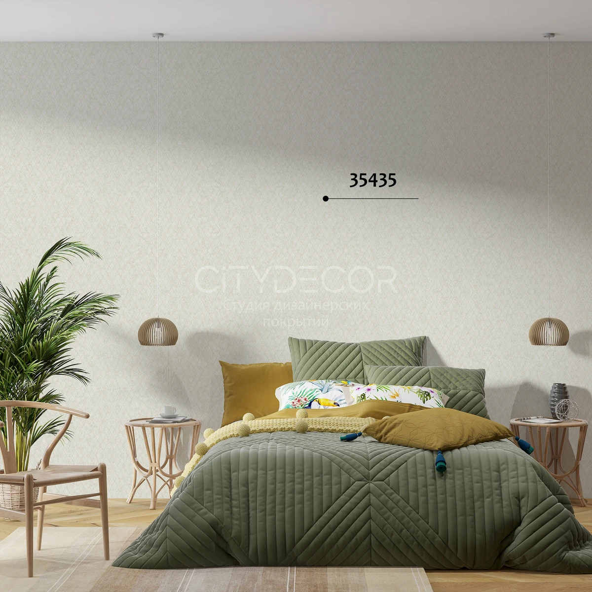 Обои Marburg Aura 35435 виниловые на флизелине горячего тиснения 1,06x10,05м