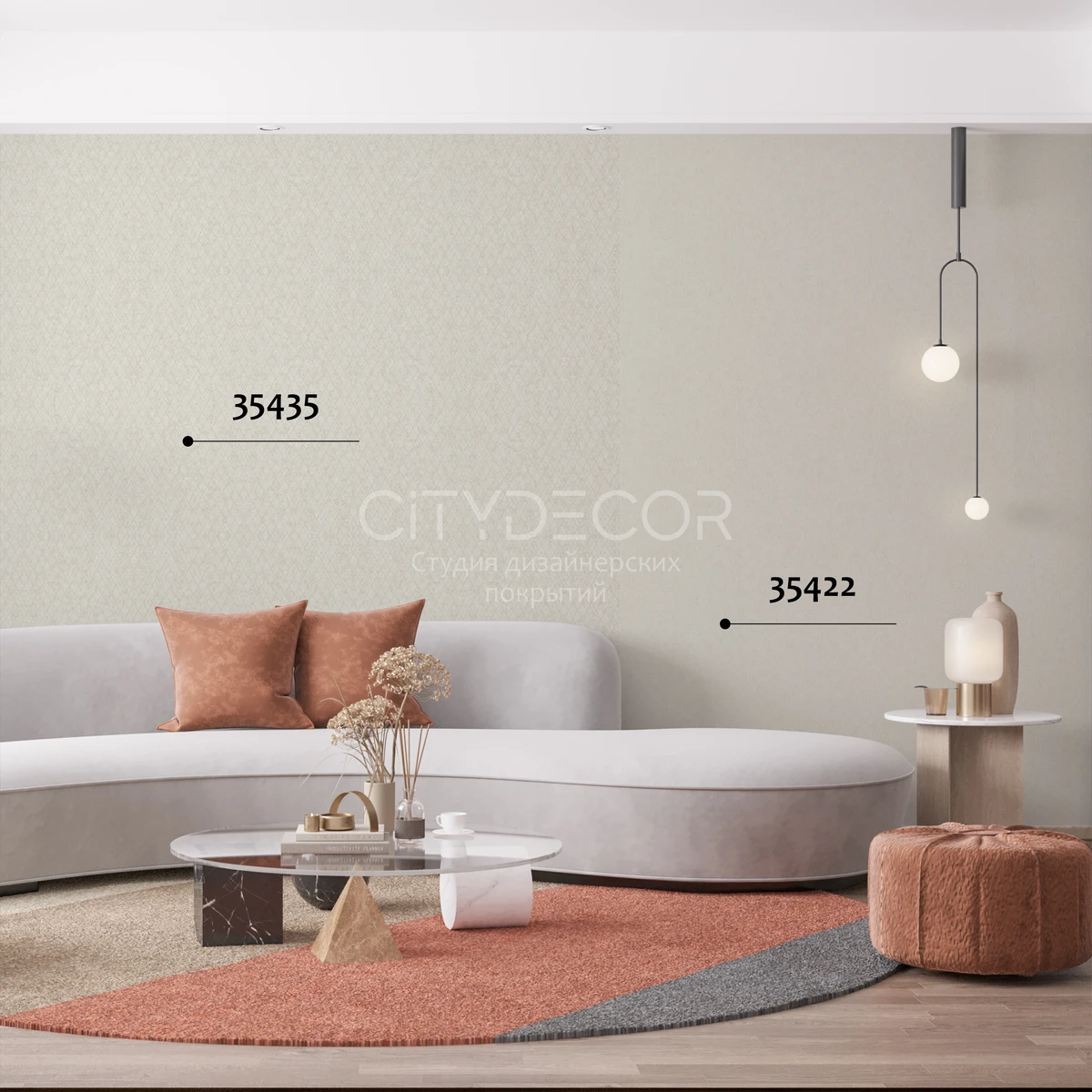 Обои Marburg Aura 35435 виниловые на флизелине горячего тиснения 1,06x10,05м