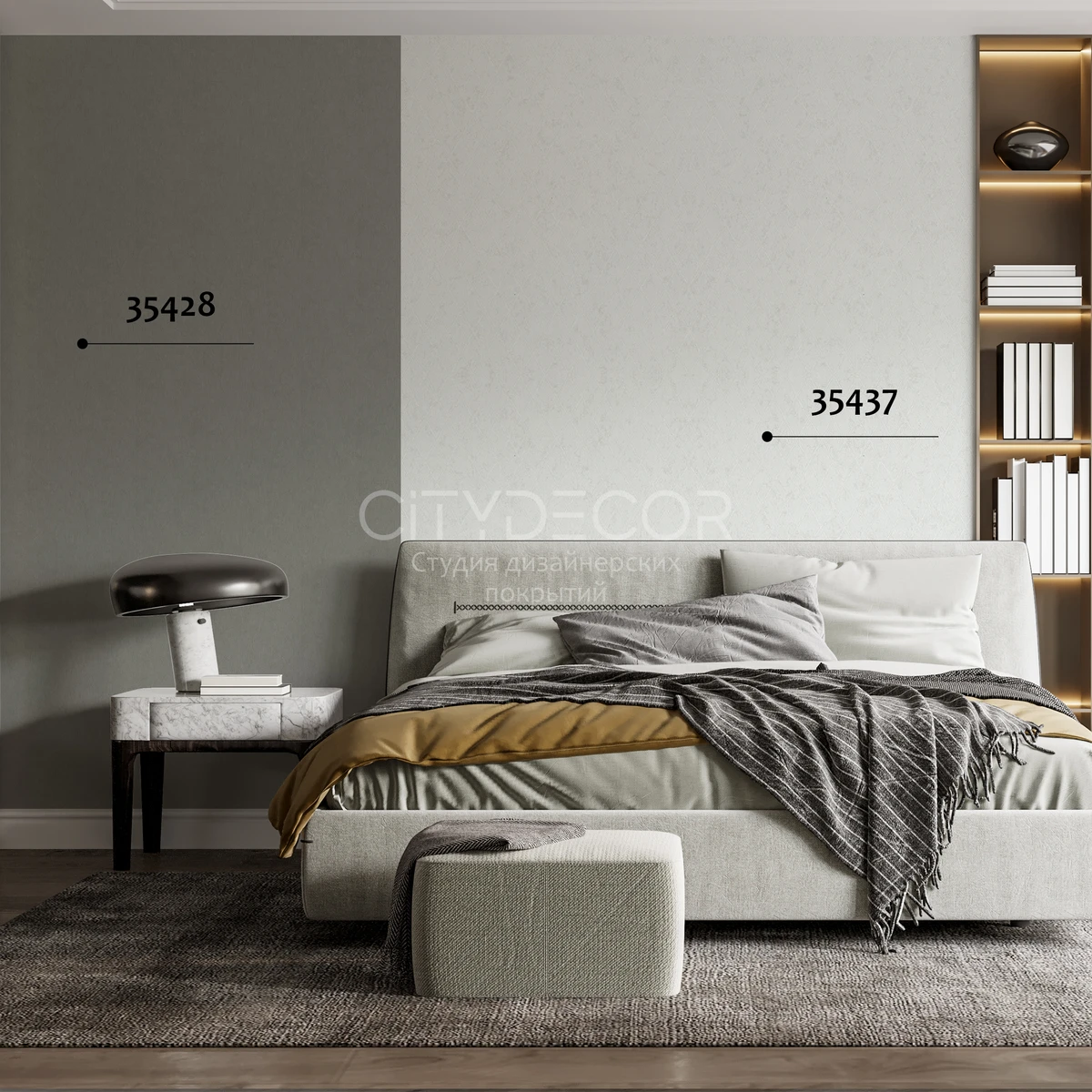 Обои Marburg Aura 35437 виниловые на флизелине горячего тиснения 1,06x10,05м