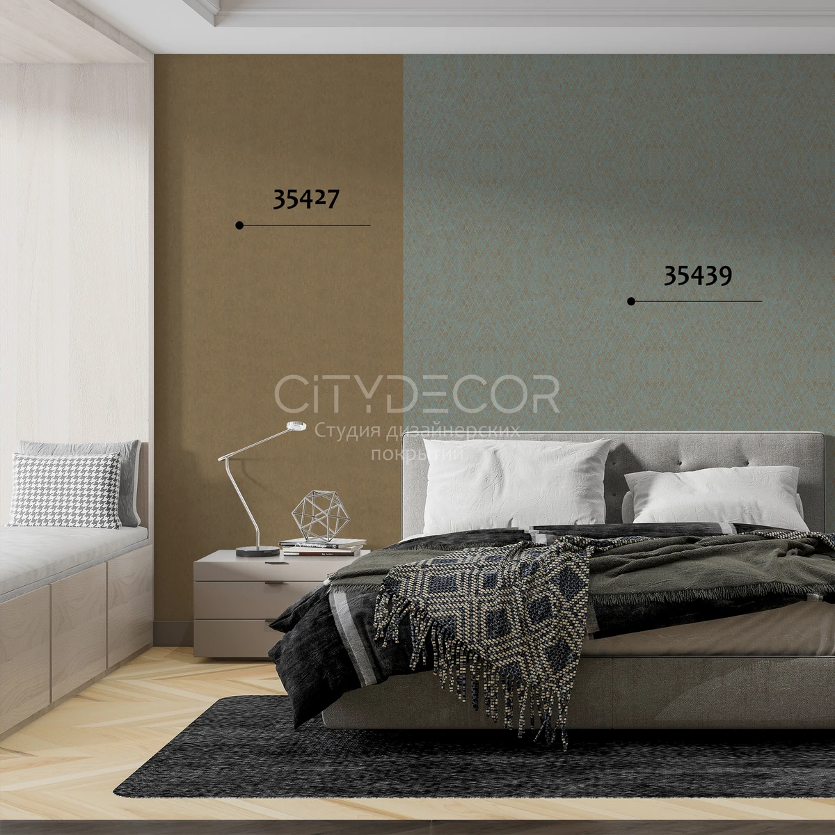 Обои Marburg Aura 35439 виниловые на флизелине горячего тиснения 1,06x10,05м