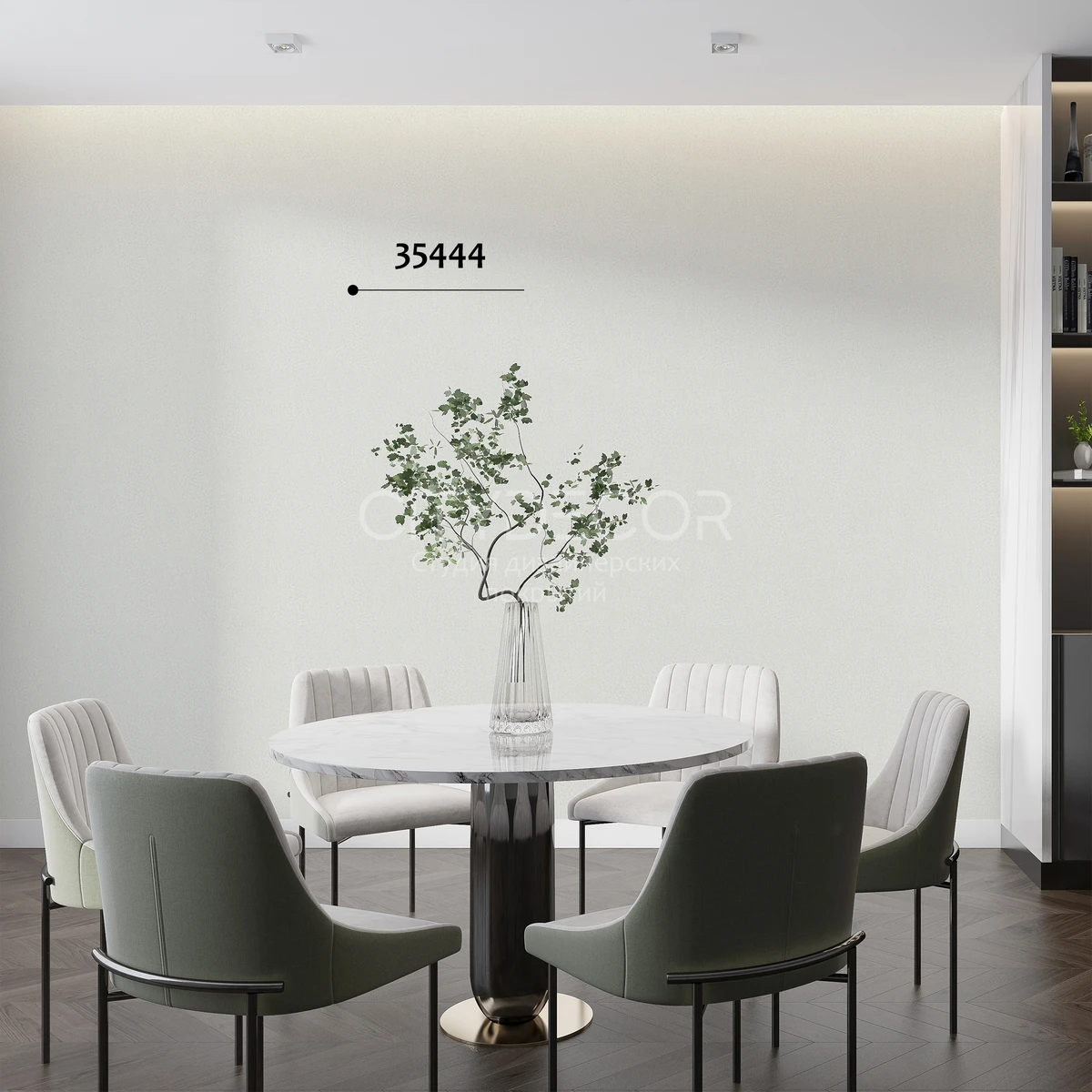 Обои Marburg Aura 35444 виниловые на флизелине горячего тиснения 1,06x10,05м