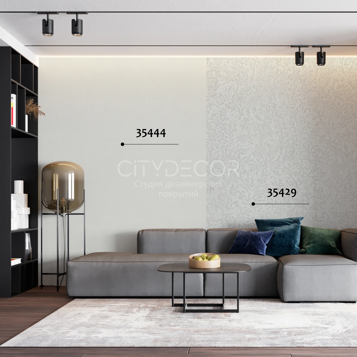 Обои Marburg Aura 35444 виниловые на флизелине горячего тиснения 1,06x10,05м